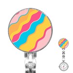 Cake Color Palette Painting Stainless Steel Nurses Watch Front