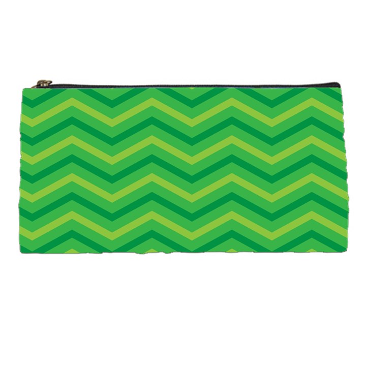 Green Background Abstract Pencil Cases