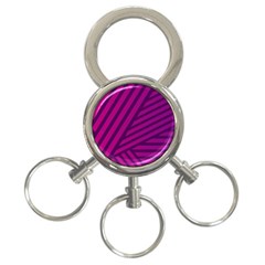 Pattern Lines Stripes Texture 3-ring Key Chains by Sapixe