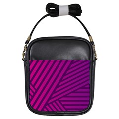 Pattern Lines Stripes Texture Girls Sling Bag by Sapixe