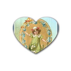 Vintage 1225895 1280 Rubber Coaster (heart)  by vintage2030