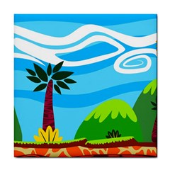 Landscape Background Nature Sky Tile Coasters by Sapixe