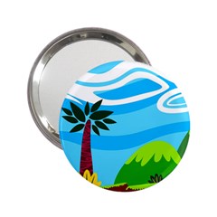 Landscape Background Nature Sky 2 25  Handbag Mirrors by Sapixe