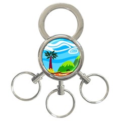 Landscape Background Nature Sky 3-ring Key Chains by Sapixe