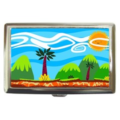 Landscape Background Nature Sky Cigarette Money Case by Sapixe