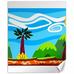 Landscape Background Nature Sky Canvas 16  X 20  by Sapixe