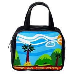 Landscape Background Nature Sky Classic Handbag (one Side) by Sapixe