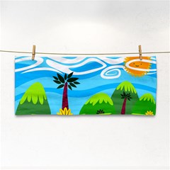 Landscape Background Nature Sky Hand Towel by Sapixe