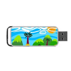 Landscape Background Nature Sky Portable Usb Flash (one Side) by Sapixe