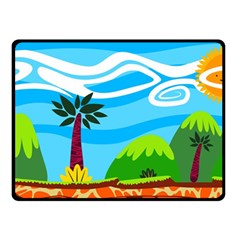 Landscape Background Nature Sky Double Sided Fleece Blanket (small)  by Sapixe