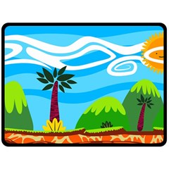 Landscape Background Nature Sky Double Sided Fleece Blanket (large)  by Sapixe