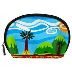 Landscape Background Nature Sky Accessory Pouch (large) by Sapixe