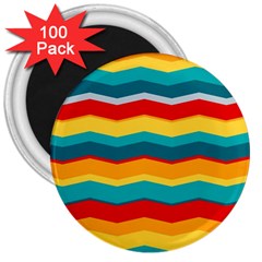 Retro Colors 60 Background 3  Magnets (100 Pack) by Sapixe