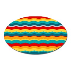 Retro Colors 60 Background Oval Magnet by Sapixe