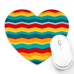 Retro Colors 60 Background Heart Mousepads by Sapixe