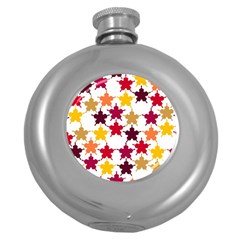 Background Abstract Round Hip Flask (5 Oz) by Sapixe