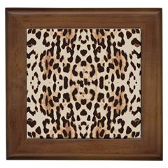 Pattern Leopard Skin Background Framed Tiles by Sapixe