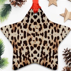 Pattern Leopard Skin Background Ornament (star) by Sapixe