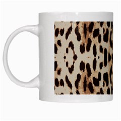 Pattern Leopard Skin Background White Mugs by Sapixe