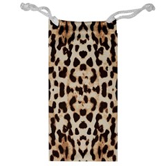 Pattern Leopard Skin Background Jewelry Bag by Sapixe