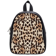 Pattern Leopard Skin Background School Bag (small) by Sapixe