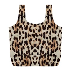 Pattern Leopard Skin Background Full Print Recycle Bag (l) by Sapixe