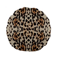 Pattern Leopard Skin Background Standard 15  Premium Flano Round Cushions by Sapixe