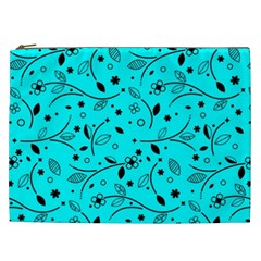 Pattern Flowers Flower Texture Cosmetic Bag (xxl)