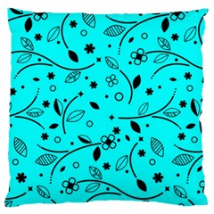 Pattern Flowers Flower Texture Large Flano Cushion Case (two Sides) by Sapixe