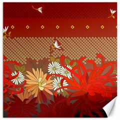 Abstract Background Flower Design Canvas 12  X 12  by Sapixe