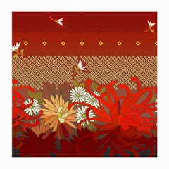 Abstract Background Flower Design Medium Glasses Cloth (2-side) by Sapixe