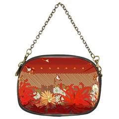 Abstract Background Flower Design Chain Purse (two Sides) by Sapixe