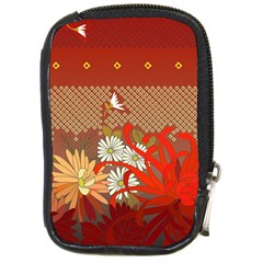 Abstract Background Flower Design Compact Camera Leather Case by Sapixe