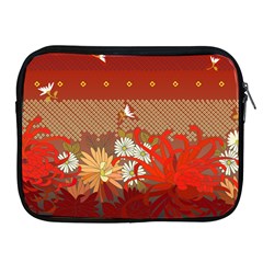 Abstract Background Flower Design Apple Ipad 2/3/4 Zipper Cases by Sapixe