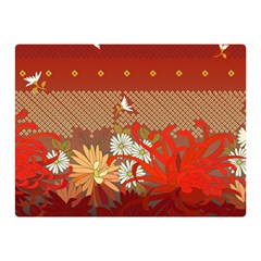 Abstract Background Flower Design Double Sided Flano Blanket (mini)  by Sapixe