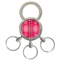 Background Pattern Pink Wallpaper 3-ring Key Chains by Sapixe