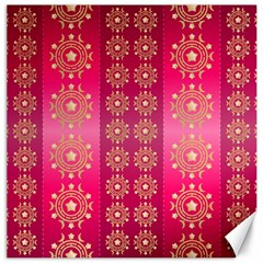 Background Pattern Pink Wallpaper Canvas 12  X 12 