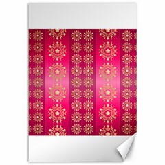 Background Pattern Pink Wallpaper Canvas 12  X 18 