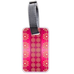 Background Pattern Pink Wallpaper Luggage Tags (two Sides) by Sapixe