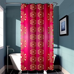 Background Pattern Pink Wallpaper Shower Curtain 36  X 72  (stall)  by Sapixe