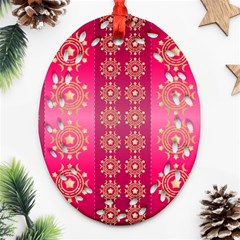 Background Pattern Pink Wallpaper Ornament (oval Filigree) by Sapixe