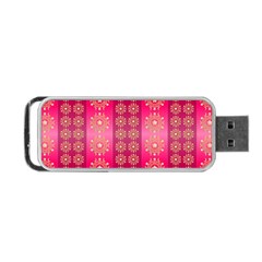 Background Pattern Pink Wallpaper Portable Usb Flash (two Sides) by Sapixe