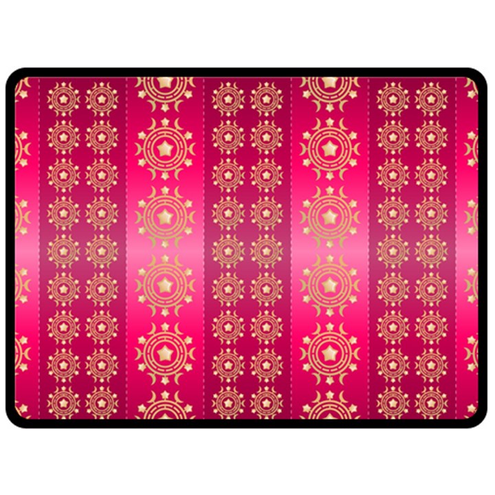 Background Pattern Pink Wallpaper Double Sided Fleece Blanket (Large) 