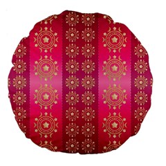 Background Pattern Pink Wallpaper Large 18  Premium Flano Round Cushions