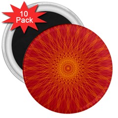 Background Rays Sun 3  Magnets (10 Pack)  by Sapixe