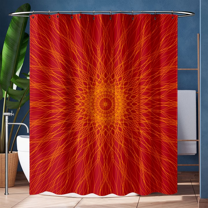 Background Rays Sun Shower Curtain 60  x 72  (Medium) 