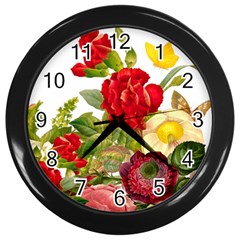 Flower Bouquet 1131891 1920 Wall Clock (black) by vintage2030