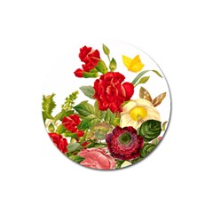 Flower Bouquet 1131891 1920 Magnet 3  (round) by vintage2030