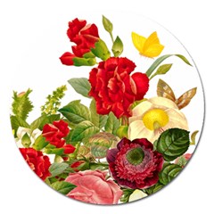 Flower Bouquet 1131891 1920 Magnet 5  (round) by vintage2030