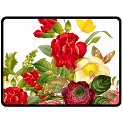 Flower Bouquet 1131891 1920 Fleece Blanket (large)  by vintage2030